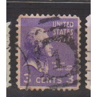 Президенты Известные  Люди Личности США 1938 год лот 11 с интересным гашением