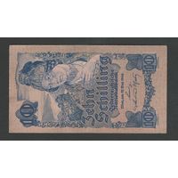Австрия 10 шиллингов 1945 года. Тип Р-114. Номер 78.678. Состояние XF+