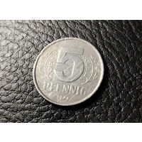 ГДР. 5 пфенниг 1968