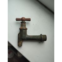 Кран старинный, латунный.