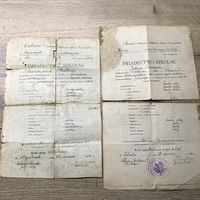 Школьные свидетельства.цена за два.