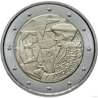 2 евро 2022 Германия 35 лет программы Erasmus дворы A G F D J UNC из ролла на выбор