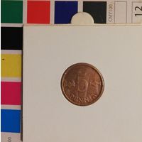 Финляндия 5 пенни 1972 в холдере