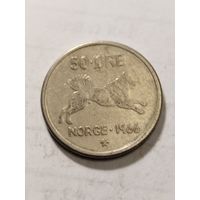 Норвегия 50 оре 1966