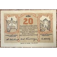 Нотгельд Австрия, 20 геллеров 1920
