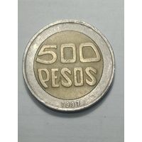 Колумбия 500 песо 1997 года .