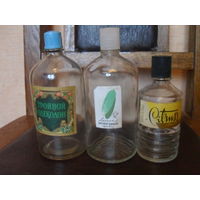 Бутылочки от Советской парфюмерии.3 шт.