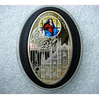 1 новозеландский доллар 2010. Ниуэ. Готический собор Дуомо. Милан. Серебро 925