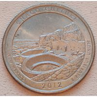 США 25 центов (квотер) 2012 Р Chaco Culture New Mexico