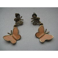 Серёжки бижутерия БАБОЧКИ