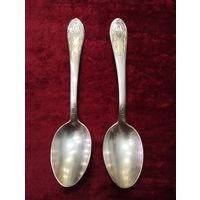 Две чайные серебряные ложки "Каштан".  Цена за штуку. СССР.