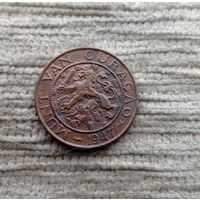 Werty71 Кюрасао 2,5 цента 1947 Нидерландские Антильские острова Антилы 2 1/2