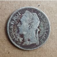 Бельгийское Конго 50 сантимов 1925 г., Надпись на французском - 'ALBERT ROI DES BELGES',  KM# 22