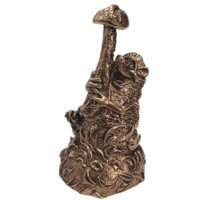 Колокольчик Ёжик с грибом Бронза