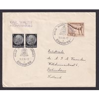 24. Конверт (3). Германия. Третий Рейх. XI Летние Олимпийские Игры 1936 г. Клапан открыт.