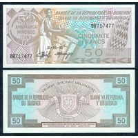 Бурунди 50 франков 1993 год. UNC