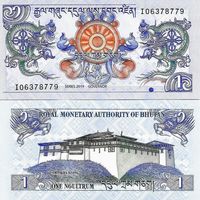 Бутан 1 нгултрум образца 2019 года UNC p27 серия i