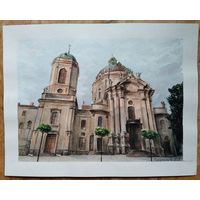 Львов. Доминиканский собор. Акварель. Бумага. Студенческая работа. 21х27 см.