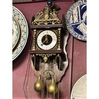 Роскошные  настенные часы с боем, Голландия, полностью исправны, много лотов с рубля