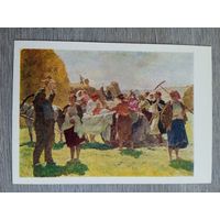 1958. соцреализм. Гапоненко. На обед к матерям
