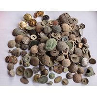 Старые пуговицы, огромный лот, 230 штук и в +.