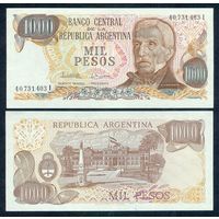Аргентина 1000 песо 1976 - 1983 год, UNC