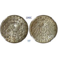 2 марки 1904 г. J. Бремен. Германия. NGC MS 66!!! Серебро. КМ# 250.