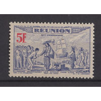 Французский Реюньон 1943 ** Авиапочта, 300-летие высадки французов на остров Бурбон, названный в честь Дома Бурбонов, марка из серии 5F