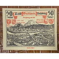 Нотгельд Австрия Зальцбург 50 геллеров 1920 год