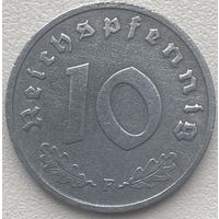 Германия 10 пфеннигов 1947 г. F. Редкая. Состояние