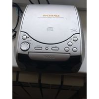 Мини магнитола с CD, часами и будильником