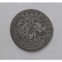Карона i Ян Сабескi! 6 Грошей 1683 TLB Краков, R2. Доспехи