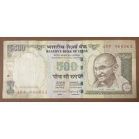 Банкнота Индия 500 рупий 2016 год.