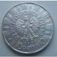 10 злотых Пилсудский.1936 г.