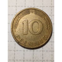 10 пфенниги ГДР  1972 D год