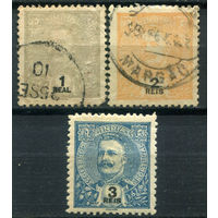 Португальские колонии - Индия - 1903г. - король Карлуш I - 3 марки - гашёные, MH. #4-W1-181-A-1