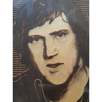 Панно картина резьба по дереву Владимир Высоцкий