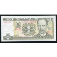 Куба 1 песо 2016 г. P128g. Серия GM-19. UNC