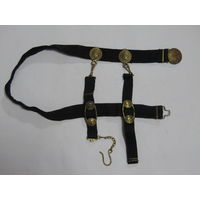 Перевязь. Ремень парадный офицерский ВМФ с подвесами для кортика. Черный. Полный комплект. Состояние. СССР.