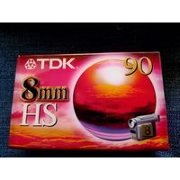 Видеокассета для камеры, запечатаная, TDK 8mm HS90