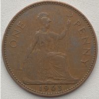 Великобритания 1 пенни 1963 г.