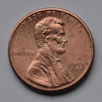 США, 1 цент 1993 г.