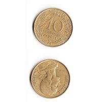 10 сантимов Франция 1968 год