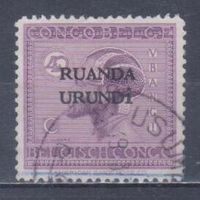 [2102] Бельгийская колония.Руанда-Урунди 1924. Культура и быт.Мужская прическа.40с. Гашеная марка.