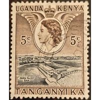Кения Уганда Танганика 1954. Плотина Оуэн-Фолс ныне электростанция Налубаале