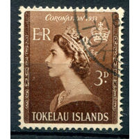 Британские колонии - Токелау - 1953г. - коронация королевы Елизаветы II - 1 марка - полная серия, гашёная [Mi 4]. #2-Bc-66-A-1