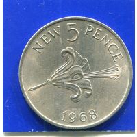 Гернси 5 пенсов 1968