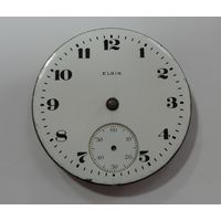 Циферблат и часть механизма фирмы "ELGIN" США. Диаметр 4.5 см.