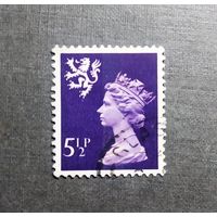 Марка Великобритания ( Шотландия ) 1974 год Королева
