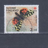 [1483] Финляндия 1992. Фауна.Бабочка. Гашеная марка. 2